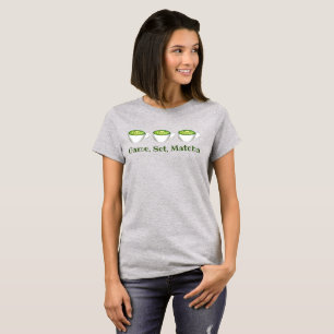 ゲームセットマッチ抹茶グリーンティーラテグルメ Tシャツ