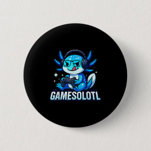 ゲームソロトル アクソロトル 魚 ゲーマー ゲーム アニメ ビデオ G 缶バッジ