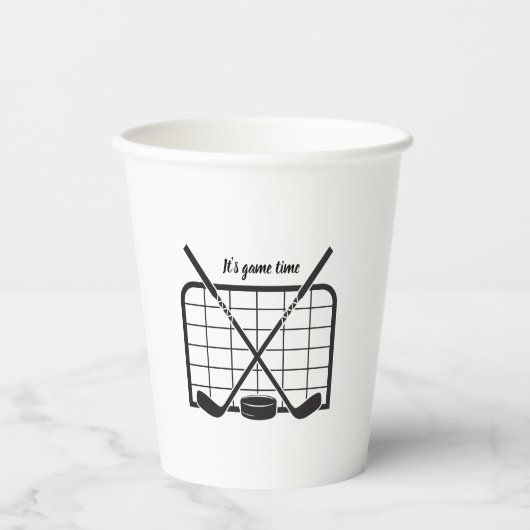 ゲームタイムのホッケーだ 紙コップ (正面)