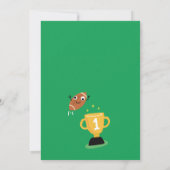 ゲームタイムアメリカンフットボール子供の誕生日 招待状 (裏面)