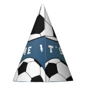 ゲームタイムサッカーサッカースポーツ誕生日 パーティーハット (裏面)