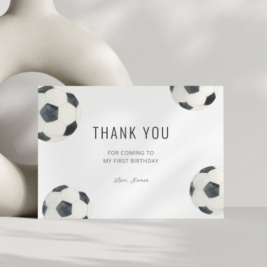 ゲームタイムサッカーフットボール少年誕生日 サンキューカード