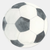 ゲームタイムサッカーフットボール少年誕生日 ラウンドシール (正面)