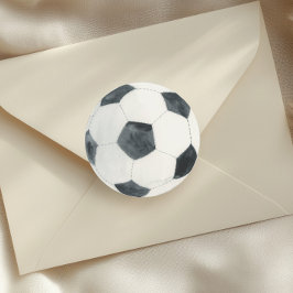 ゲームタイムサッカーフットボール少年誕生日 ラウンドシール