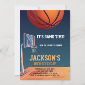 ゲームタイムバスケットボール招待状 招待状 (正面)