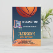 ゲームタイムバスケットボール招待状 招待状 (スタンド正面)
