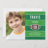 ゲームタイムフットボール誕生日パーティーの招待 招待状 (正面)