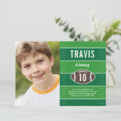 ゲームタイムフットボール誕生日パーティーの招待 招待状 (スタンド正面)