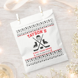 ゲームタイムホッケーの最初の誕生日パーティー フェイバーバッグ