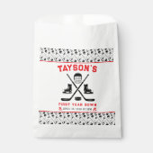 ゲームタイムホッケーの最初の誕生日パーティー フェイバーバッグ (正面)