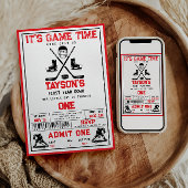 ゲームタイムホッケーの最初の誕生日パーティー 招待状