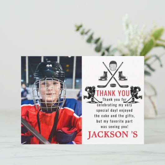 ゲームタイムホッケーの1回目の誕生日 サンキューカード (スタンド正面)