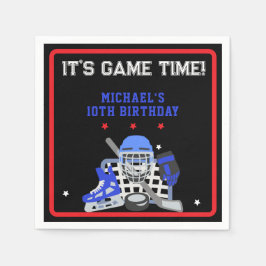 ゲームタイムホッケー誕生日 スタンダードカクテルナプキン
