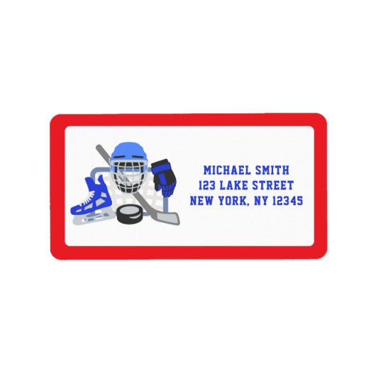 ゲームタイムホッケー誕生日 ラベル (正面)