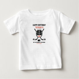 ゲームタイムホッケー1歳誕生日パーティー ベビーTシャツ