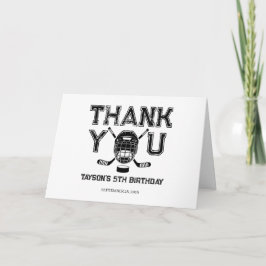 ゲームタイムホッケー5歳の誕生日パーティー サンキューカード