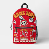 ゲームタイム遊ズ・フットボールおもしろい プリントバックパック (正面)