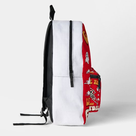 ゲームタイム遊ズ・フットボールおもしろい プリントバックパック (左)