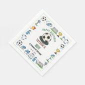 『ゲームタイム サッカー』1歳の誕生日 – ファンキッズ スタンダードランチョンナプキン (角)