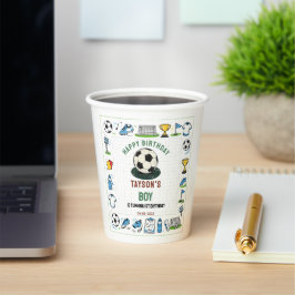 ゲームタイム サッカー 1歳の誕生日 - ファンキッズ 紙コップ