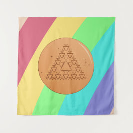 ゲームダゴナ多重三角形を持つタペストリー タペストリー