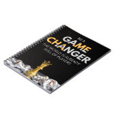 ゲームチェンジャやる気を起こさせる、引用文感動的、 ノートブック (左側)