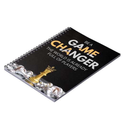 ゲームチェンジャやる気を起こさせる、引用文感動的、 ノートブック (左側)