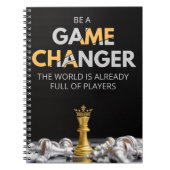 ゲームチェンジャやる気を起こさせる、引用文感動的、 ノートブック (正面)