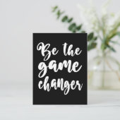 ゲームチェンジャーやる気を起こさせる引用文 ポストカード (スタンド正面)
