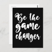 ゲームチェンジャーやる気を起こさせる引用文 ポストカード (正面/裏面)