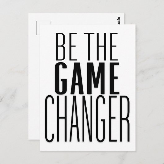 ゲームチェンジャーやる気を起こさせる引用文 ポストカード (正面/裏面)