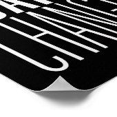 ゲームチェンジャーを励ます引用文ブラック ポスター (角)