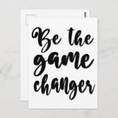 ゲームチェンジャー奨励引用文白黒 ポストカード (正面/裏面)