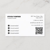 ゲームテスターゲーマーコンテンツ作成者フルフォトホワイト 名刺 (裏面)