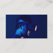 ゲームテスターゲーマーコンテンツ作成者フルフォトホワイト 名刺 (正面)