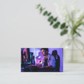 ゲームテスターゲーマーコンテンツ作成者フルフォト 名刺 (スタンド正面)