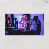 ゲームテスターゲーマーコンテンツ作成者フルフォト 名刺 (正面)