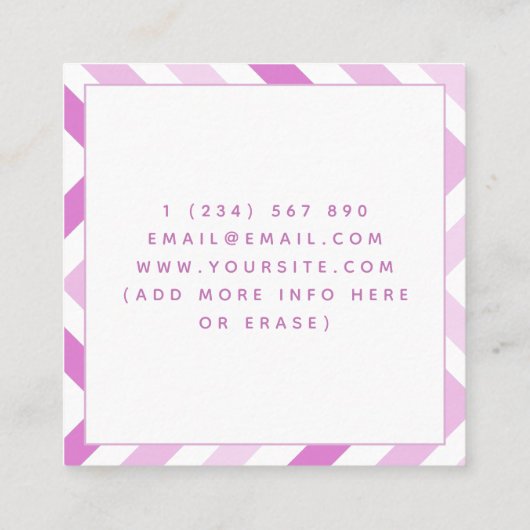 ゲームテスター開発者レトロコントローラガジェットかわいい スクエア名刺 (裏面)