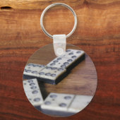 ゲームテーブルドミノドミノウッドオールド遊ヴィンテージ キーホルダー (正面)