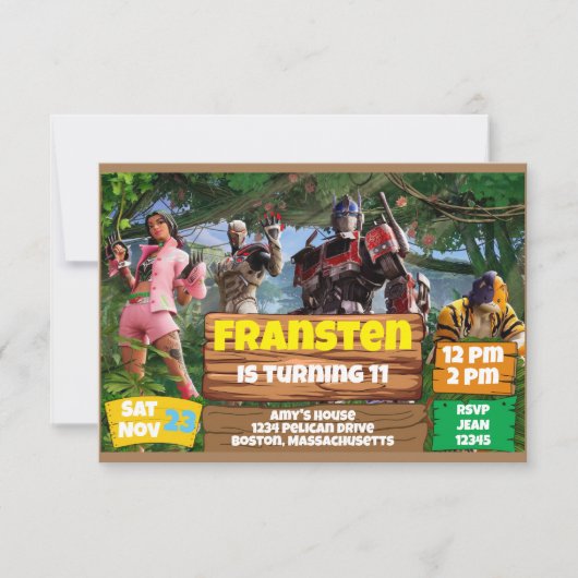 ゲームテーマ 招待状 (正面)