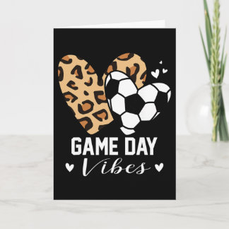 ゲームデイの雰囲気 面白い サッカー ママ ヒョウ ハート  カード