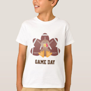 ゲームデイサッカートルコ羽ブラウン Tシャツ