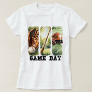 ゲームデイシャツ、スポーツママ、野球ママのシャツ Tシャツ