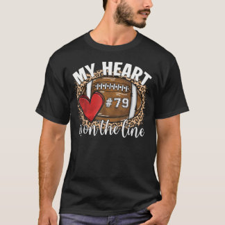 ゲームデイジャージー ナンバー79 フットボール マイハートイズオン Tシャツ