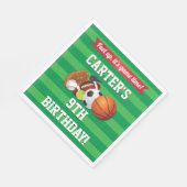ゲームデイスポーツチーム誕生日 スタンダードランチョンナプキン (角)