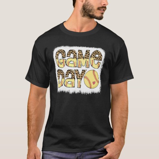 ゲームデイソフトボールゲームデイチータヒョウのゲームD Tシャツ (正面)