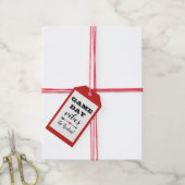 ゲームデイビーブチームハートパーソナライズされた文字 ギフトタグ (より糸付き)