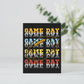 ゲームデイフットボールラバータイポグラフィー ポストカード (スタンド正面)