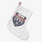 ゲームデイベア ラージクリスマスストッキング (正面 (吊り時))