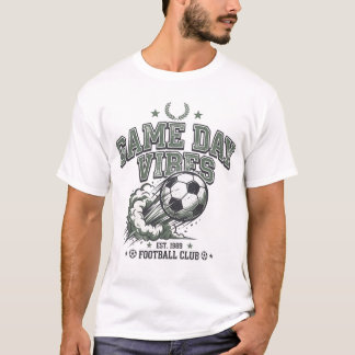 ゲームデイ・バイブス フットボールクラブ ヴィンテージ グラフィック Tシャツ